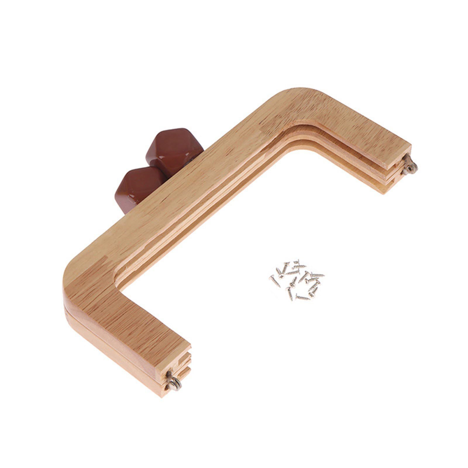 Telaio per borsa in legno da 19,6 cm di lunghezza, per borse fai da te, con chiusura quadrata per la realizzazione di borse fai da te