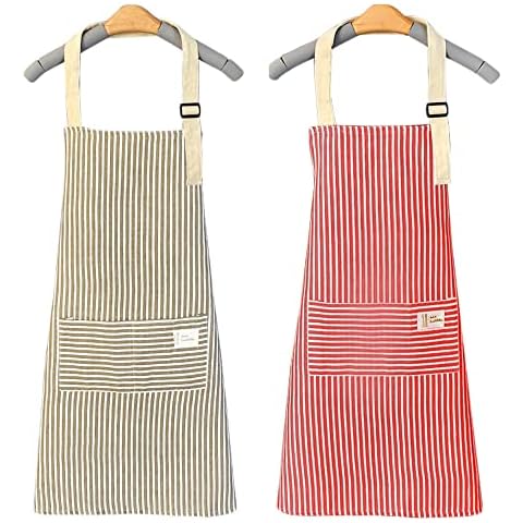 qipuneky 2er Set Küchenschürze Damen Cover