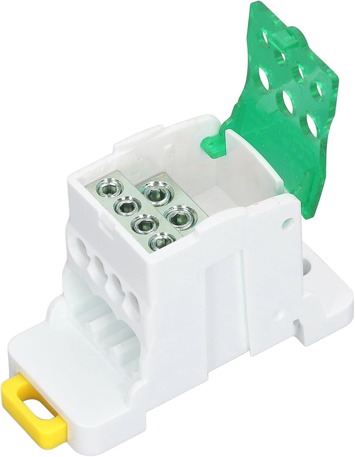Morsettiera Distribuzione, UKK 690V, morsettiera elettrica, Scatola di Distribuzione Morsettiera su Guida DIN Scatola di Giunzione di Alimentazione Universale (10, Rosso+Verde, 80A)