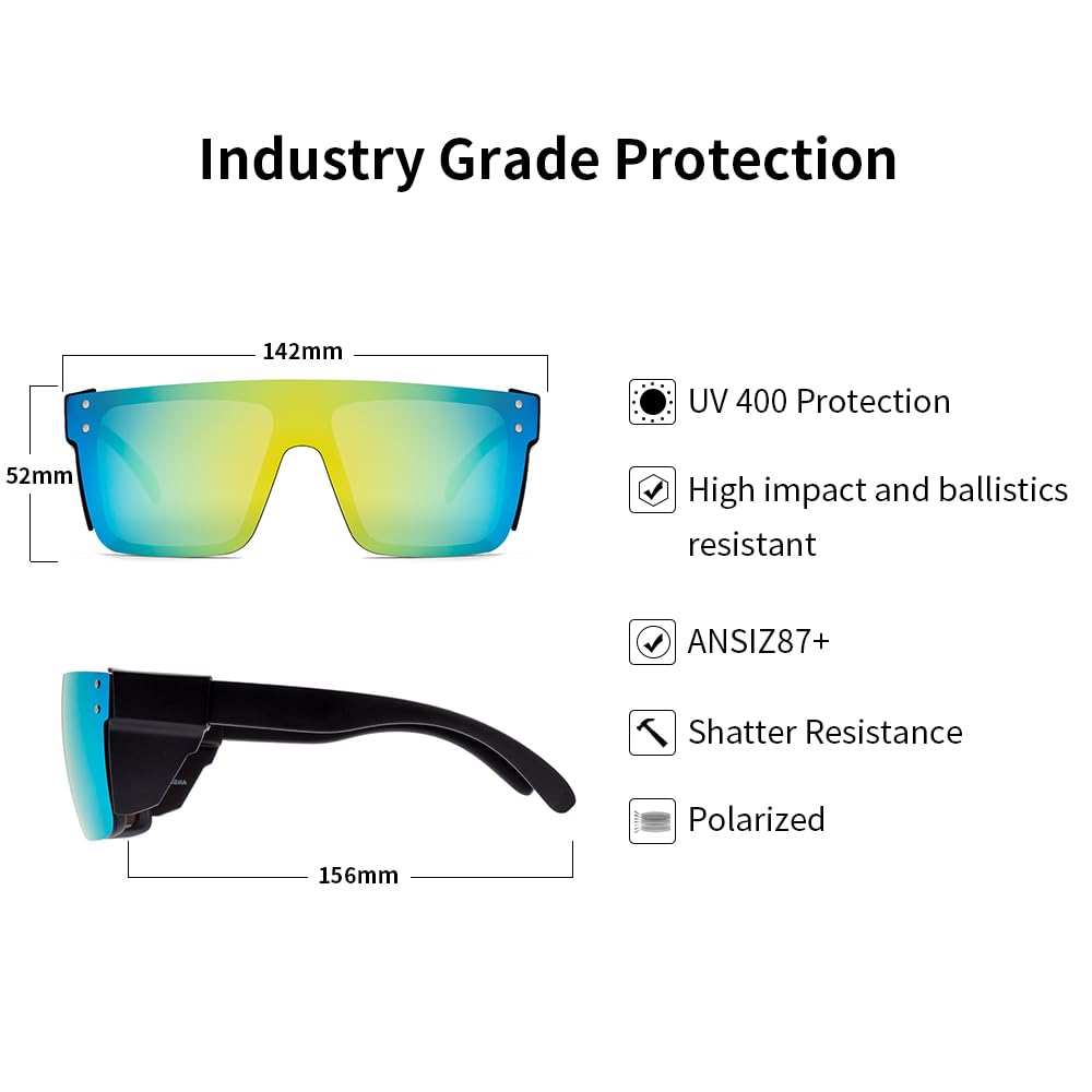 Polaryzacyjne okulary przeciwsłoneczne dla mężczyzn i kobiet, odporne na uderzenia, Z87.1safety UV400, lekkie dla pracowników