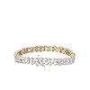 Amazon-Collection-18k-Yellow-Gold-Plated-Sterling-Silver-Genuine-Diamond-Hearts-Bracelet-110-cttw-I-J-Color-I2-I3-Clarity-725 Amazon Collection 18k Yellow Gold Plated Sterling Silver Genuine Diamond Hearts Bracelet (1/10 cttw, I-J Color, I2-I3 Clarity), 7.25"