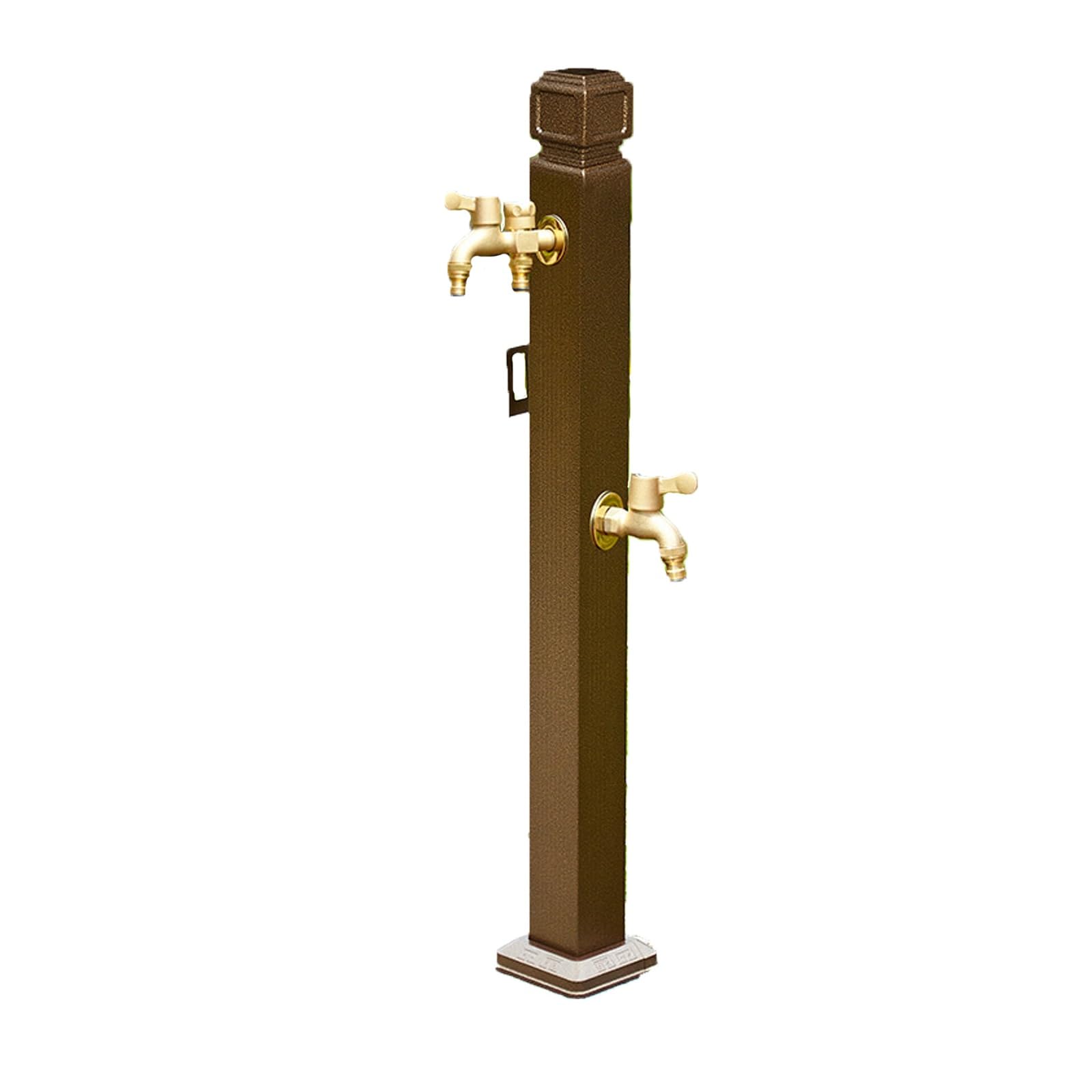 WOTZOV Outdoor Water Column With Double Faucet, 37.4In Vertical Garden Irrigation Hydrant, Freeze Proof Courtyard Column, Garden Faucet For Efficient Watering，95cm/37.4in I