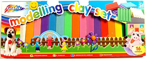 Kids Modelling Clay Set Plasticine 16 Pack Non Toxic Play Craft & Create 3+Years
