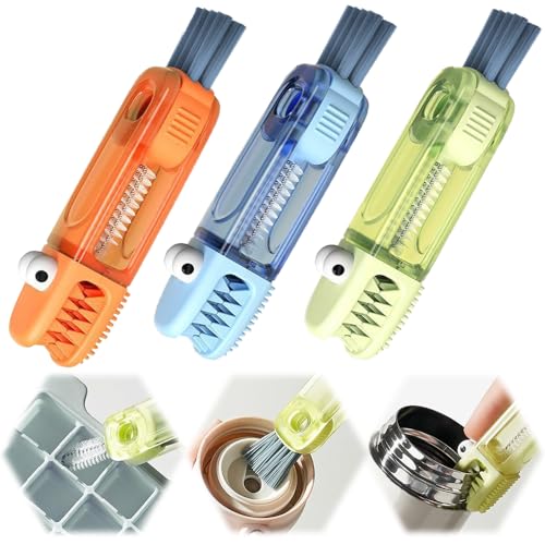 Image of 3 in 1 Cup Lid Cleaning Brush, 2024 New Lid Cleaner with Brush,Crevice Cleaning Brush,Cup Lid Cleaner with Brush,Efficient and Durable Brushes for Bottle Gap (A-3 PCS)