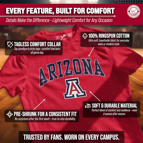 Image of NCAA Gameday Cotton T-Shirt for Men and Women | Officially Licensed NCAA Tee - Preshrunk Ring-Spun Cotton - Screen-Printed Team Logo