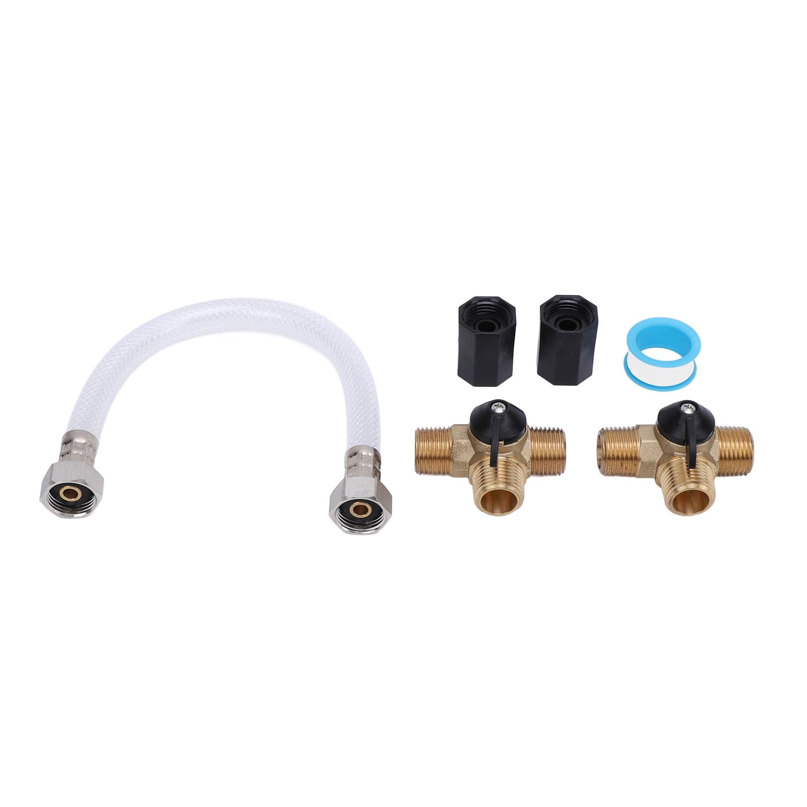 Kit di bypass per scaldabagno per camper, valvola dell'acqua e set di montaggio resistenti all'erosione, 2 connettori femmina per manutenzione del sistema RV