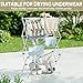 APEXCHASER Clothes Drying Rack, Foldable & Extendable Laundry Rack with Adjustable Size (14.57in-35.43inW), Space-Saving, Rust-Resistant Frame & Floor Protection for Indoor/Outdoor Use, White