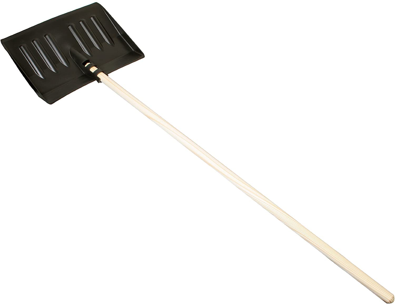 Snow Shovel Spade – 120cm Wooden Handle, 42cm Wide Scoop, Garden Outside Snow Pusher Ice Cleaner