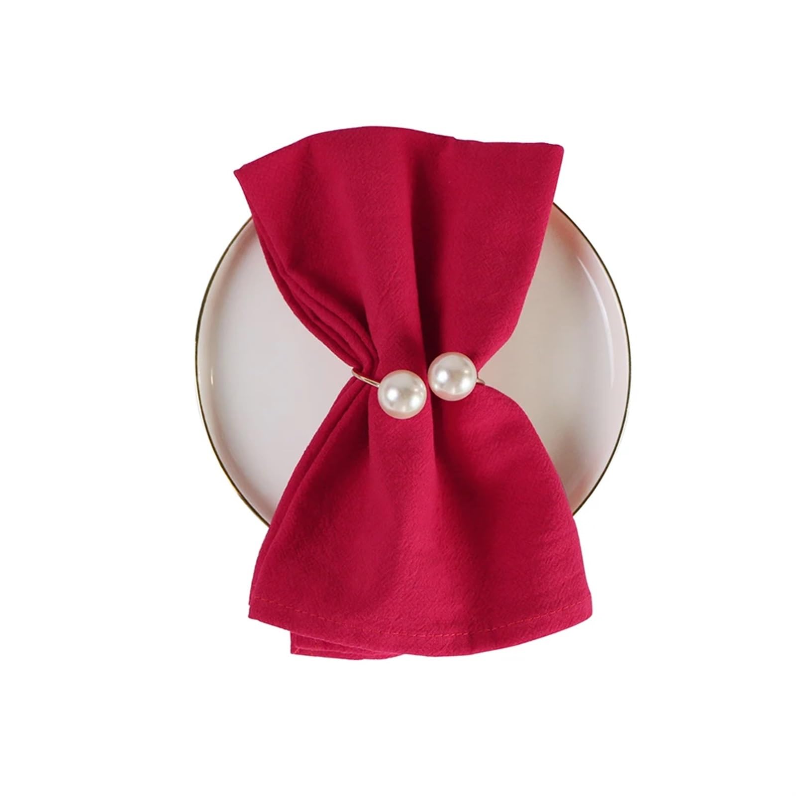 Tovagliolo di Stoffa 1. 2 pz 3. 0x4. 5 cm. Tavolo da Pranzo tavola Riutilizzabile stoviglie tovagliette for stoviglie, tovaglioli da Cena in Cotone, Cucina tè tè Morbido (Color : Red X12PCS)