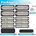 LIGBT 10Pcs LED Emergency Strobe Lights for trucks Slim Grille Surface Mount Hazard Warning Flashing Construction Lights Amber and White 12V 24V for Truck Vehicles Police Car SUV ATV UTV