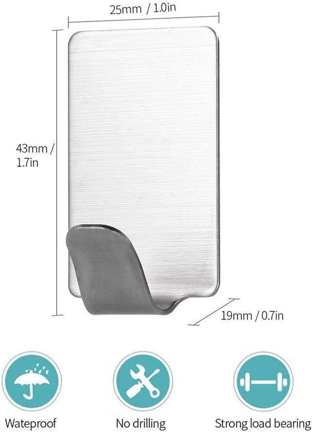 Kitchen Bathroom Office Living Room 8 Sticky Hooks Stainless Steel Long Hanger Waterproof Shower Towel Headband sea Iron Dragon Rack Clothes Bag Umbrella hat Rack