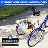 24 Inch 7-Speed Tricycle Folding Model With Backrest Seat,With Basket Adjustable 3 Wheel Bicycle Comfort Seat Cushion With Storage Basketadults Seniors Tricycle,Non-Slip Handles,Practical Mudguard,Man #5