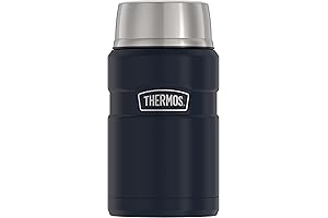 THERMOS Stainless King Vacuum-Insulated Thermal Food Jar with Spoon, 24 oz., Midnight Blue