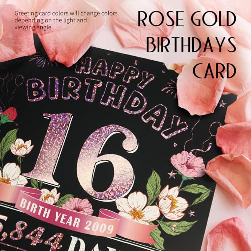 16th Birthday Gifts for Girls - Upgraded 3D Pop Up 16th Birthday Card & Cross Necklace for Teen Girls, Funny 16 Year Old Birthday Gift Ideas Decorations for Daughter Granddaughter, Back in 2009 Gifts2