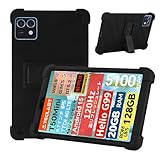 Teclast T50 Mini / M50 Mini 対応 ケース カバー KONXISA 8.7インチ タブレット シリコーンケース 耐衝撃 撥水 ブラケット機能 角度調整 高耐久 耐汚れ 耐傷(ブラック)