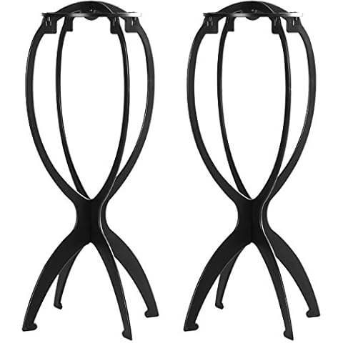 Dreamlover Wig Stand, Wig Head Stand, Travel Plastic Wig Stand, 2 Pack Cover