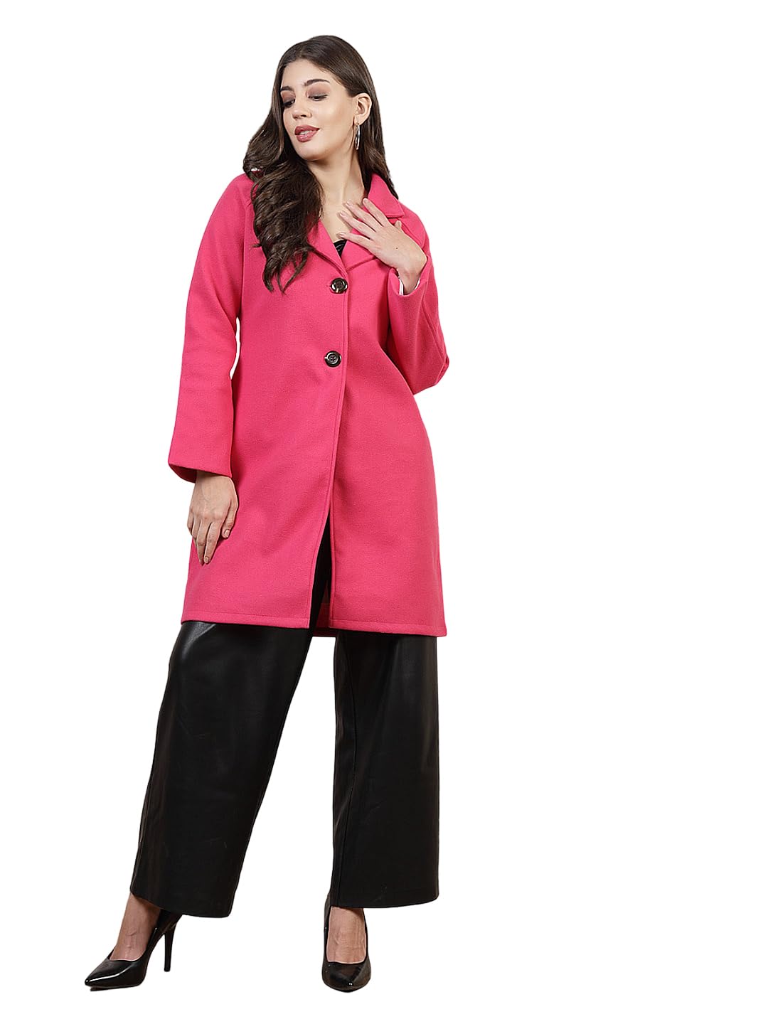 poshbery Fuchsia Back Flap Overcoat-picture-51