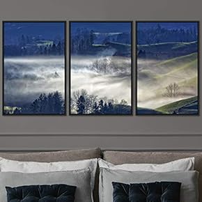 signwin 3 Piece Framed Canvas Wall Art Foggy...