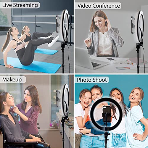 Fugetek 12" Selfie Ring Light Tripod Kit, Phone Holder, Bluetooth Remote, Aluminum Stand Extends To 51", Usb Powered, Compatible With Iphone & Android, 3 Color Modes, Video, Photos, Makeup, Tiktok #TOP1