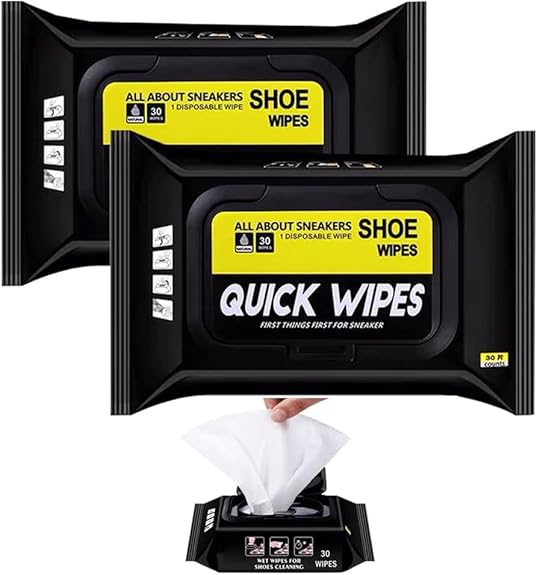 TCCO Natural Sneaker & Shoe Cleaner Wipes 1 Packs of 80 Portable