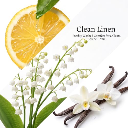Image of COCORRINA Clean Linen Reed Diffuser Refill, 3.38 fl oz, 6 Reeds