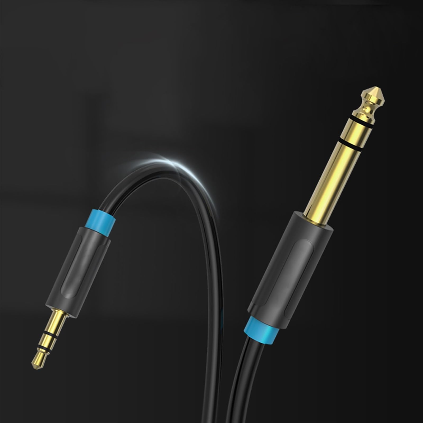 kabel audio do gitary Kabel Audio 3.5mm Do 6.5 Męski Na Męski Kabel Połączeniowy 6.35 Wzmacniacz Mikser Gitarowy Linia Do Konwersji (Color : 3 m)