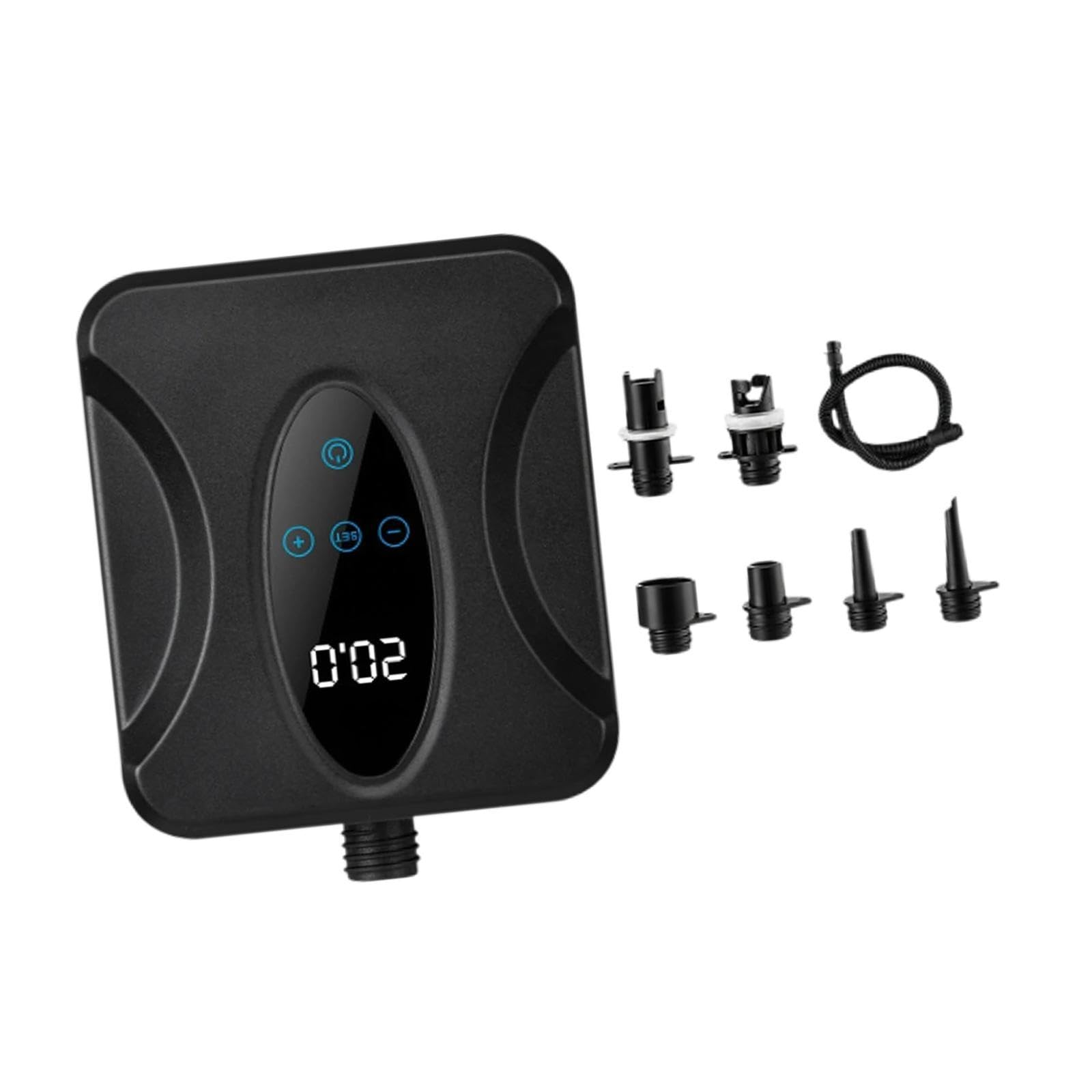 Harilla Pompa Ad Elettrica, Pompa Ad Alta Pressione, Gonfiatore Ad Ricaricabile con Ugelli, Pompa di Gonfiaggio, Display Digitale a LED per Materass