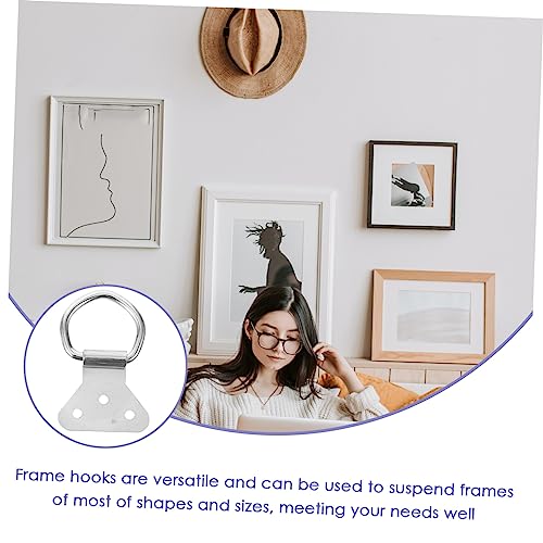 Image of Housoutil D Ring Picture Hangers Frame Hooks for Hanging Wall Hangers Heavy Duty