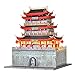 Montidey DIY Miniature Dollhouse Kit,3D Chinese Style Ancient Building Courtyard Model,Handmade Wooden Mini House Building Toys Creative Birthday Gift (Chaozhou Guangji Building)