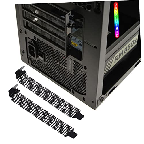 Ventilación de cajas ATX con cubierta de ranura PCI negra de metal 3