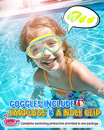 Image of Swim Goggles 2 Pack, Wide View Anti Fog&UV Swimming Goggles for Audlt, No Leak Pool Beach Essentials for Men Women