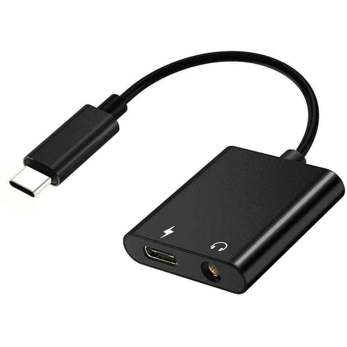 USB-C Headphone Adapter Earphone 3.5mm Jack Compatible with Motorola Razr Plus (2024,2023), Charger Port Splitter Mic Support Hands-Free Type-C
