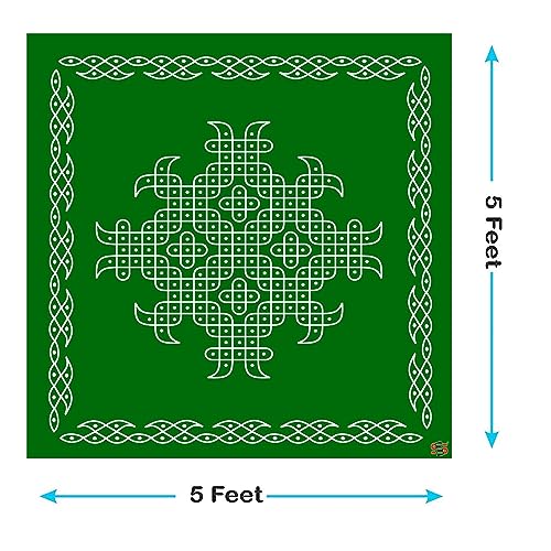 Image of S2S Fabric Backdrop Cloth for Pooja Decoration Traditional, Background Decoration Cloth for Pooja Background Curtain Cloth for Festival Fabric 5 Feet Height & 5 Feet Width