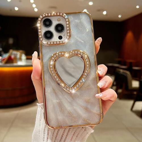 Coque paillettes pour iPhone 16 Pro or idéale pour vos soirées