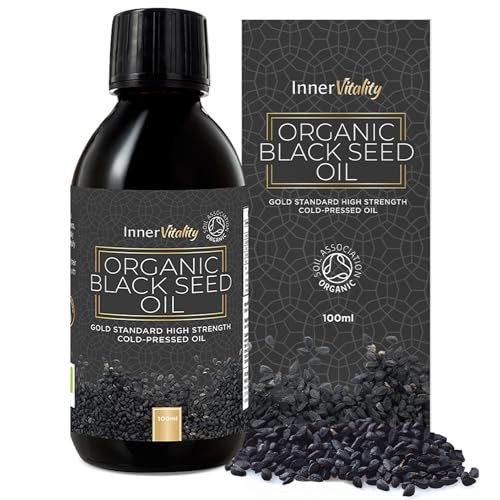 Black Seed Oil Organic Cold Pressed Up to 5X Strength Thymoquinone | Gold Standard Pure Virgin Nigella Sativa (Black Cumin Kalonji) | Inner Vitality (100 ml)