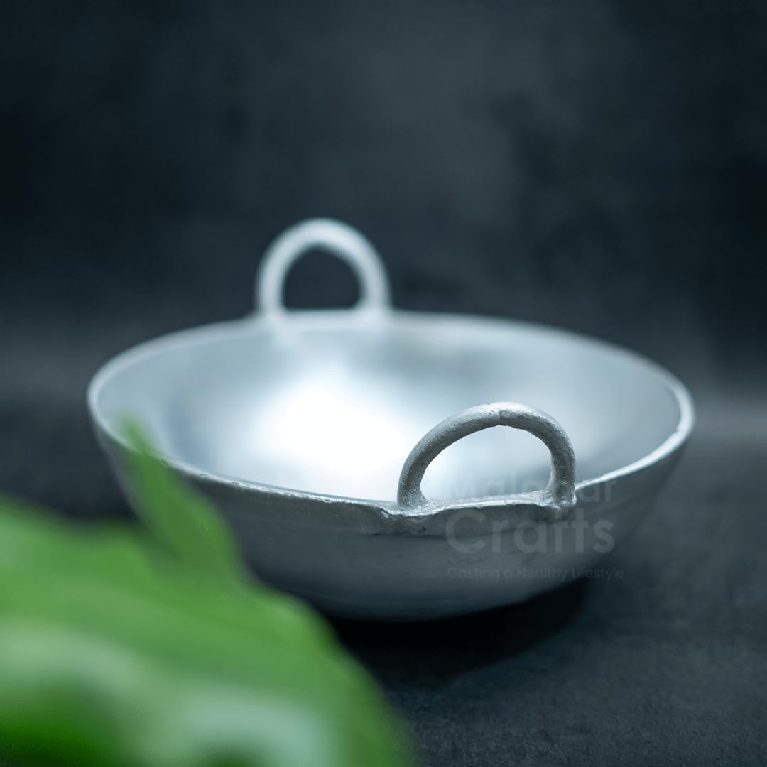MALABARCRAFT Indolium Healthy Cooking Aluminium Kadai/Kadhai | Hindalium/Indolium Kadai (9.5") (B0DHRLXHHD) Amazon Price History, Amazon Price Tracker
