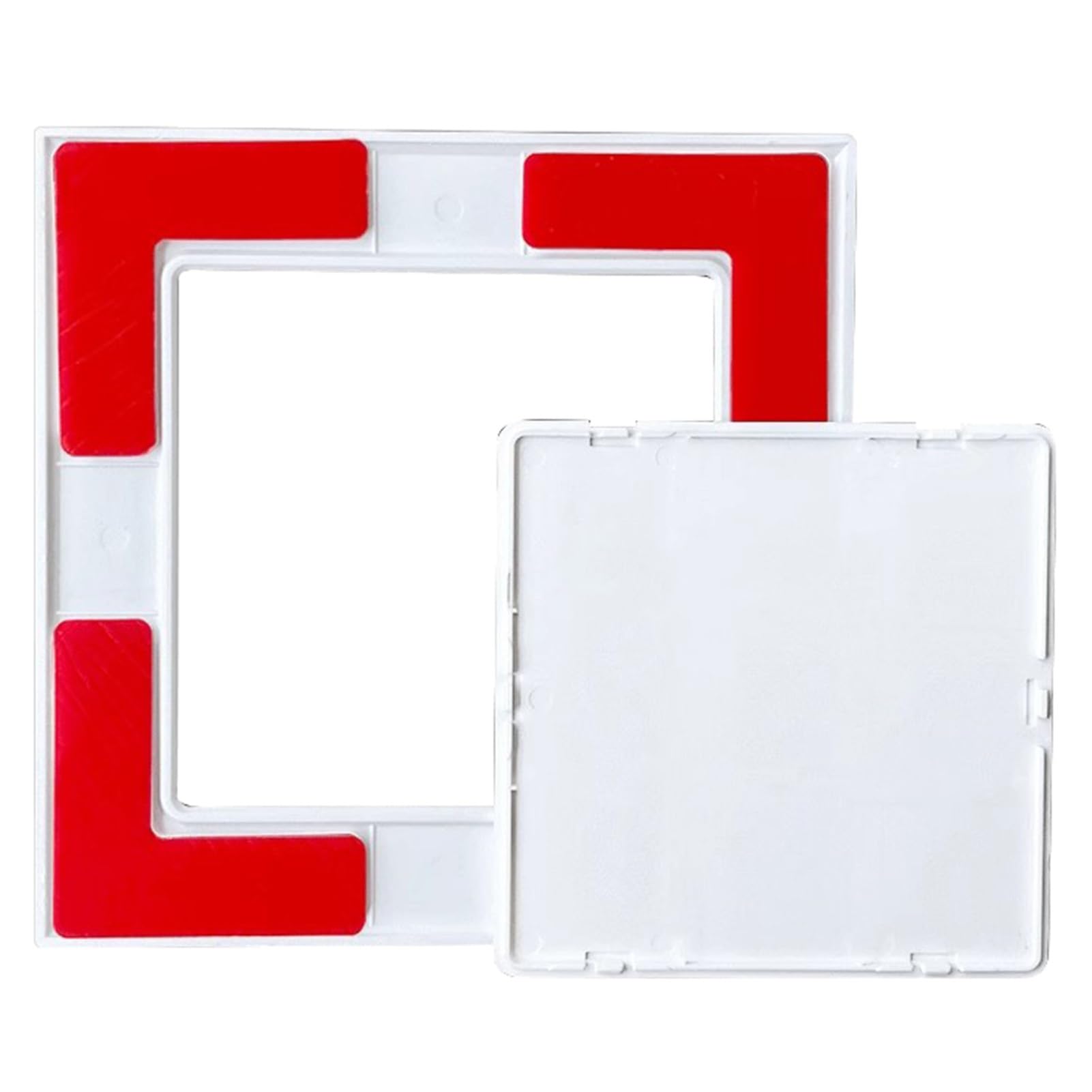 Trampilla Pladur Cubierta de Plástico Autoadhesiva ZIMGOD 80x80mm Blanca con Cierre de Presión
