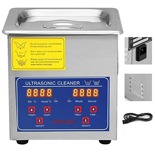 VEVOR Commercial Ultrasonic Cleaner 1.3L Ultrasonic Cleaner for Cleaning Eyeglasses Rings Large Capacity