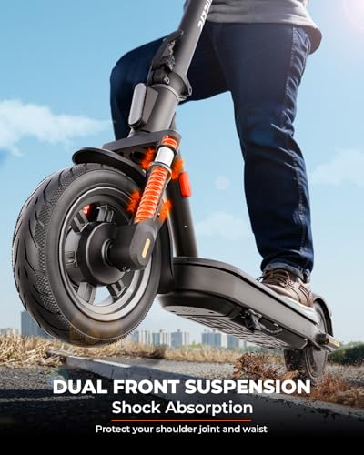Image of MEGAWHEELS Electric Scooter for Adults with Suspension, 8.5 /10in Vacuum Tires, 14 /19 /28 /31Miles, 15MPH Max Speed, Turn Lights, Foldable Electric Scooter for Commuter