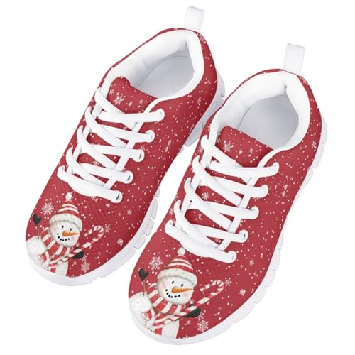 Christmas Sneaker for Boy Girls Sport Running Tennis Shoe Lightweight Breathable Lace Up Mesh Athletic Shoes US11-53
