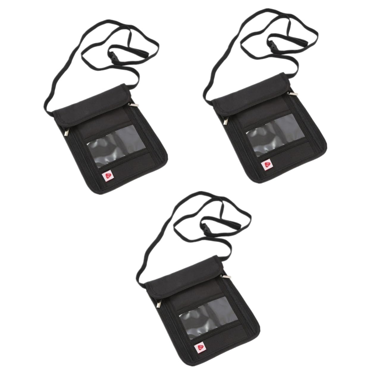 SOIMISS 3piezas Billetera Multifuncional para Pasaporte De Viaje Tecnología RFID Portador De Certificados y Dinero para Aeropuertos y Festivales Negro