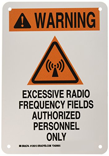Panneau de radiation Brady 129313 signalétique sécurité hautes fréquences radio