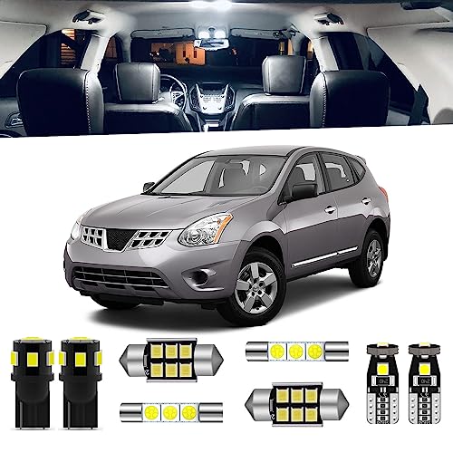 Kit interior de luces LED para Nissan Rogue 9 piezas blanco 6000K
