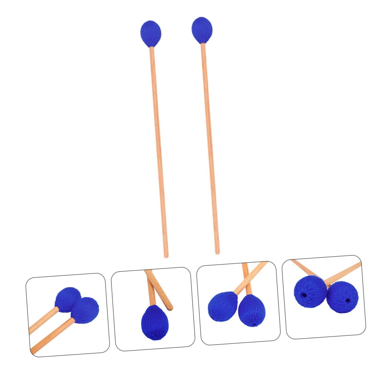 ibasenice 3pares Baquetas De Marimba De Cabeza De Hilo Para Percusión Escenarios De Música y Práctica De Instrumentos