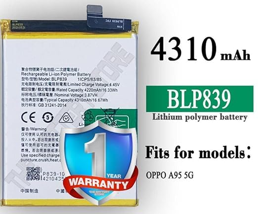 Image of Original BLP839 Battery for Oppo A95 Battery with 1 Year Warranty***(B0078)