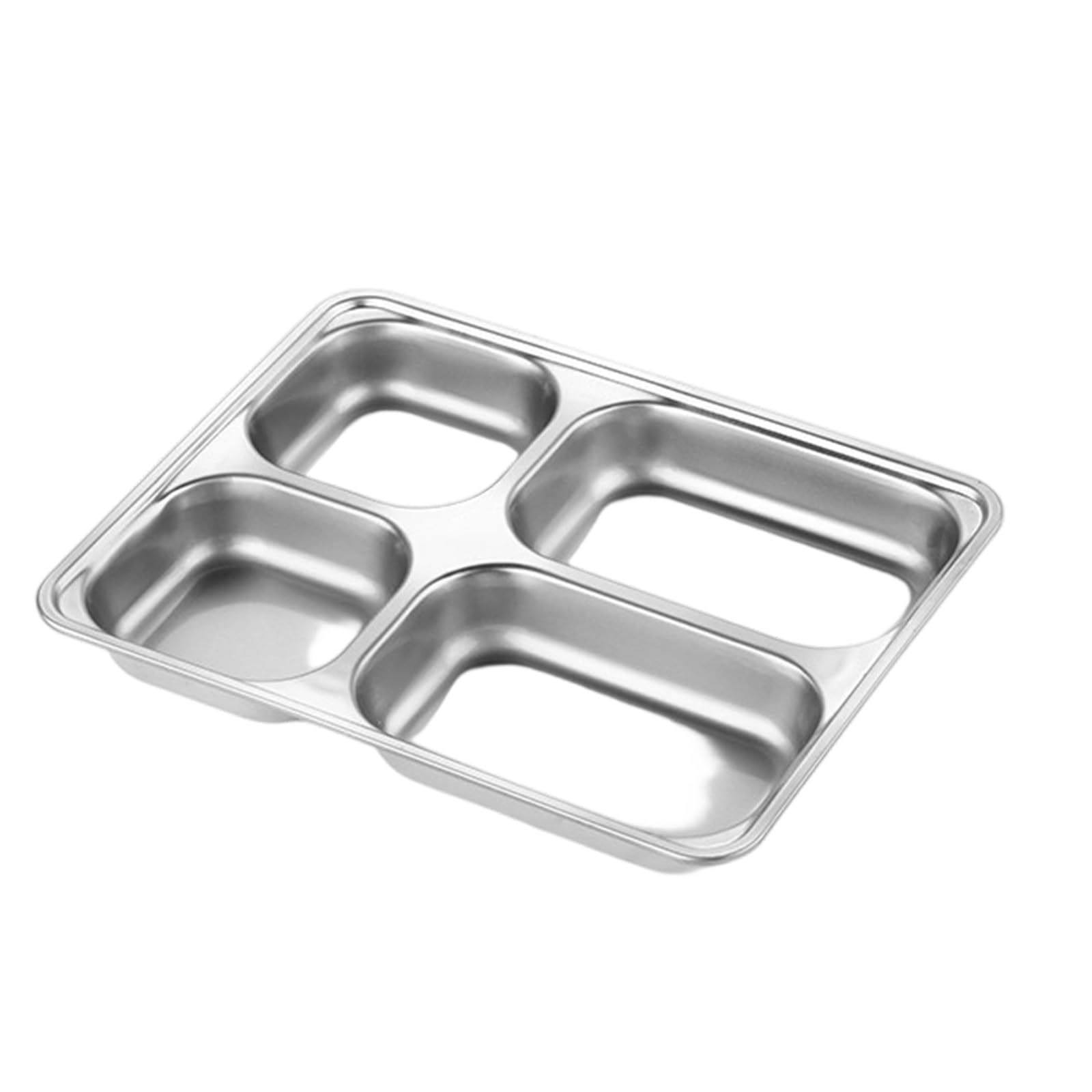 jiingekk Stainless Steel Serving Platter Dishwasher Safe Rust for Camping Home Use Rust Meal Plates Dishwasher