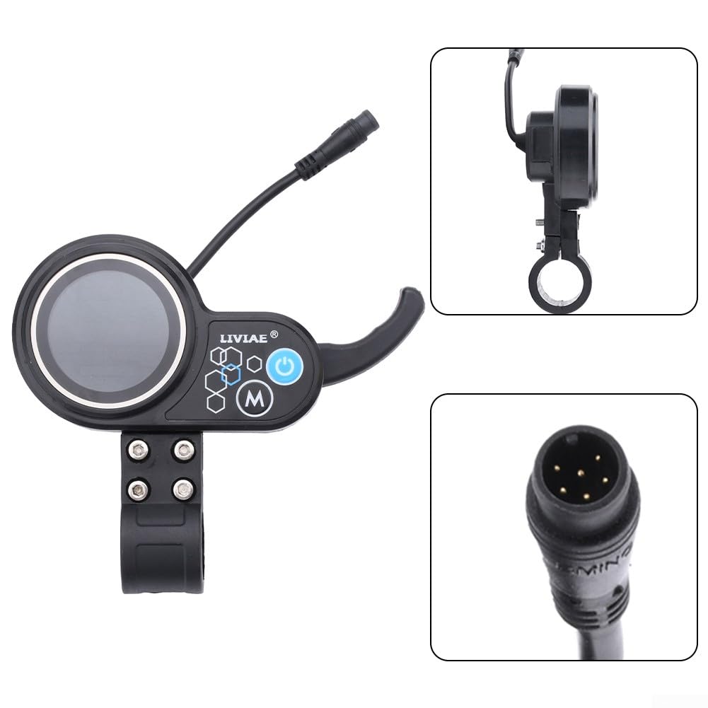 Écran LCD multifonction pour scooter électrique 6 broches pour contrôleur de scooter électrique Liviae