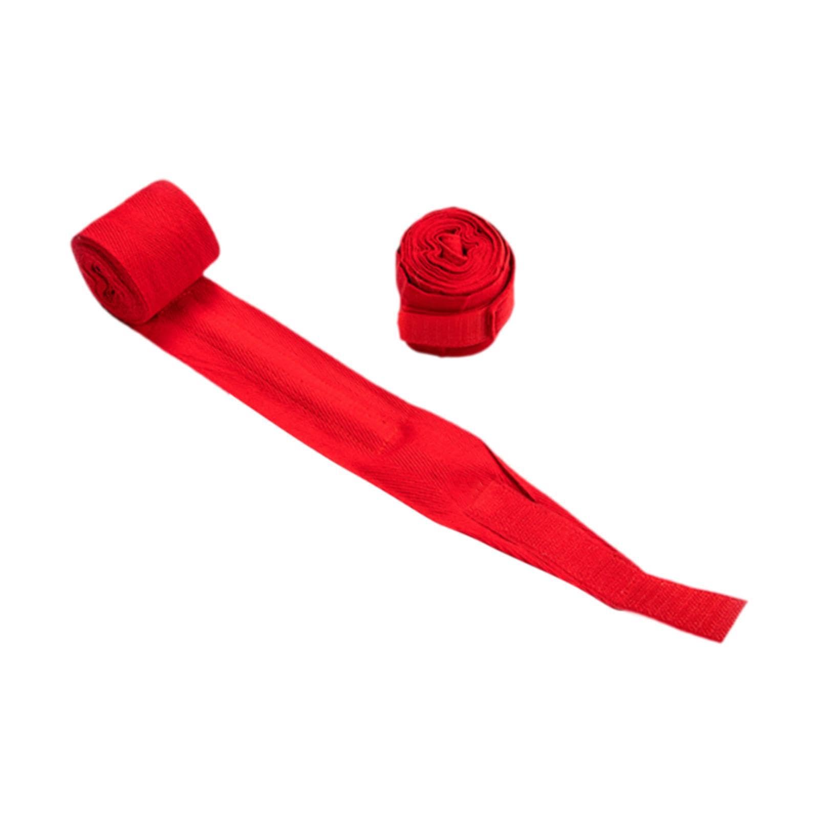 kowaku 2Pcs Boxing Hand Wraps Boxing Wraps Cotton for Men Women Wrist Protection Inner Gloves for Taekwondo Sports Muay Thai Fitness, 3m Red