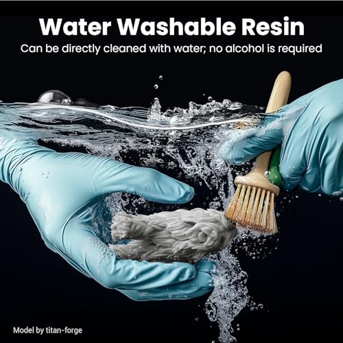 UNIFORMATION 3.6KG GK3 Serie Boxed HD Wasser abwaschbar Harz leicht zu reinigen schnell UV härtende 3D Drucker Harz Photopolymer niedrige Viskosität schnelle für SLA/LCD/DLP Druck HD Hellgrau