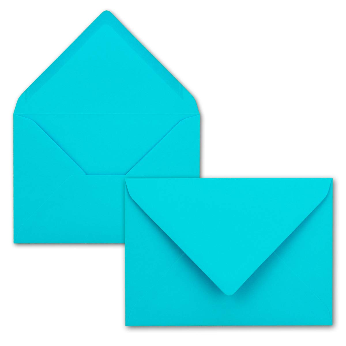 50 DIN C6 Envelopes Turquoise 11.4 x 16.2 cm 120 g/m² Wet Seal Letter Envelopes Without Window for Invitations from Your Glüxx Agent - Image 3